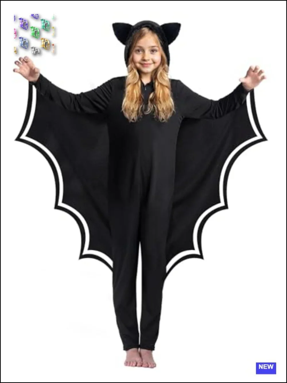 Glow in the Dark Bat Costume Jumpsuit Kids Cosplay Halloween
